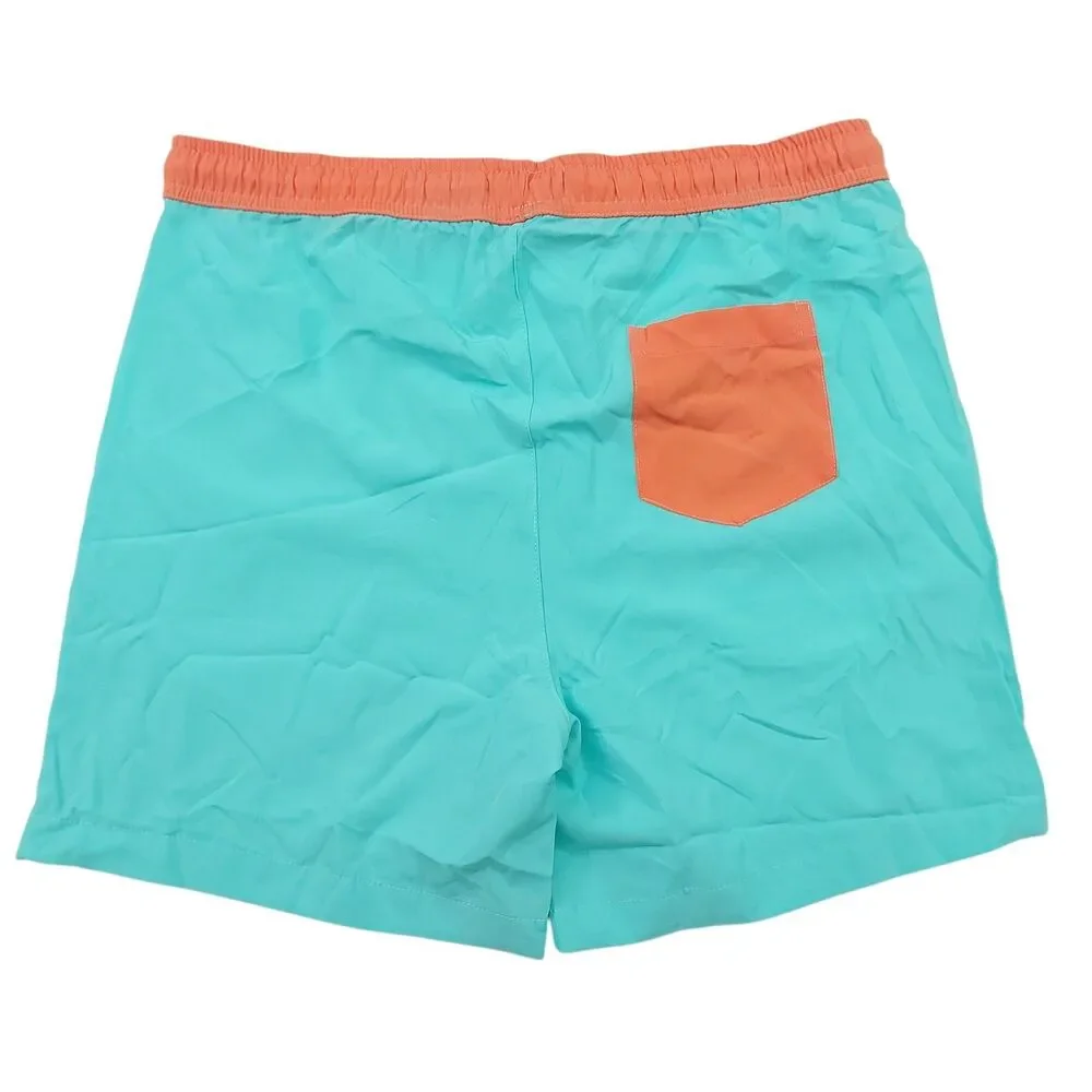 Public Record Shorts Mens Large Green Swim Trunks Unlined Athletic Beach Outdoor